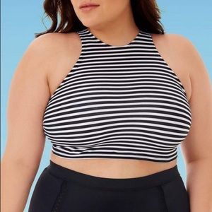 Women’s Plus Size Swimming High Neck Bikini Top